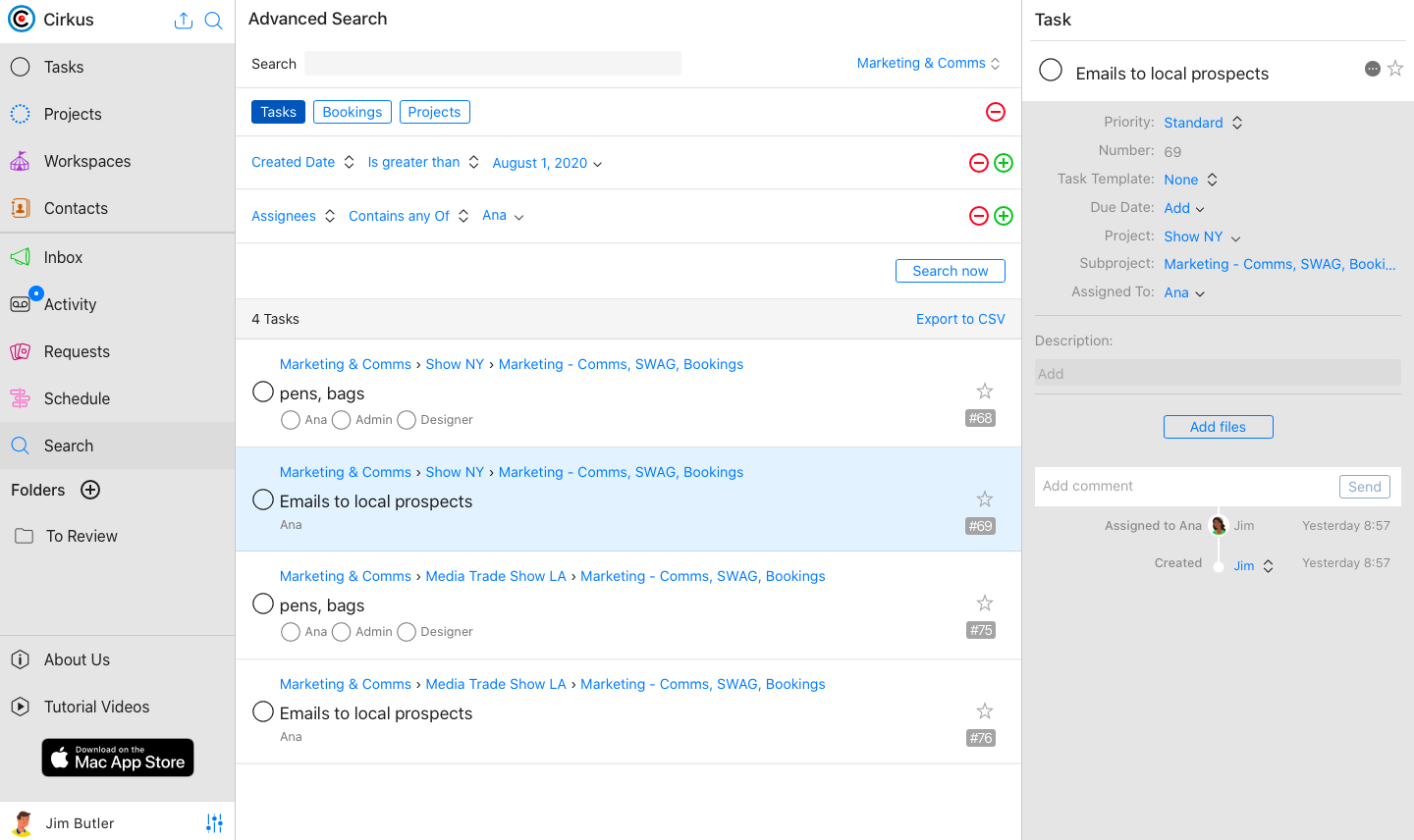 Search by assignee
